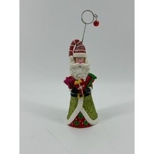 Pier 1 Imports Santa Ornament‎ with Photo Clip Christmas Holiday Decoration